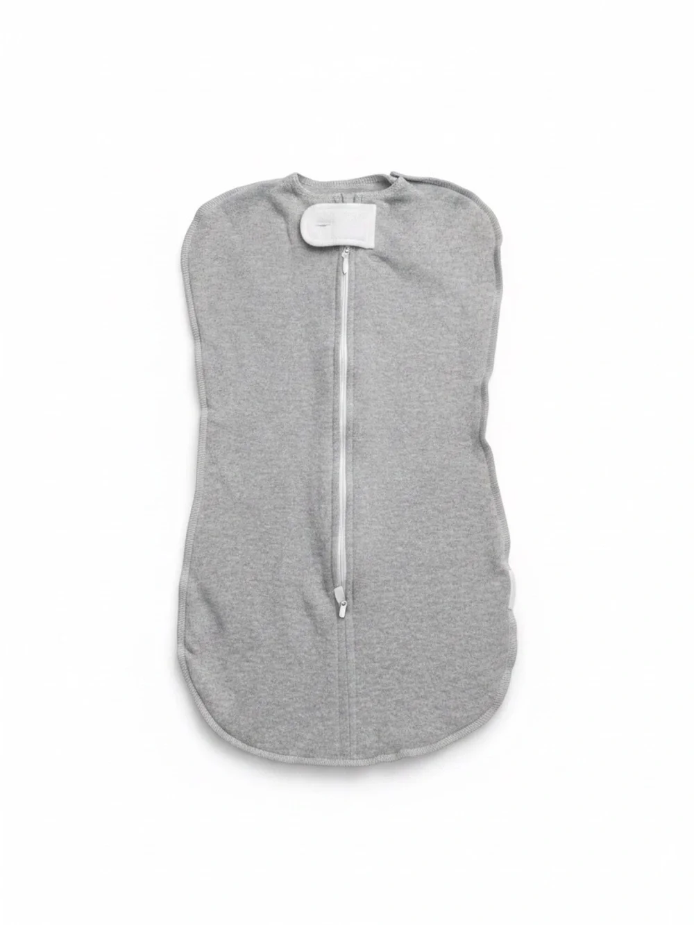Grey Baby Swaddle Sack - Cozy Zip-Up Sleep Pod
